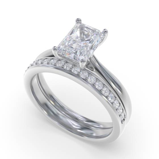 Modern Radiant Diamond Engagement Ring