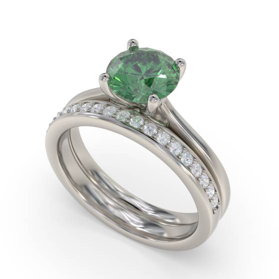 Classic Round Emerald Solitaire Ring