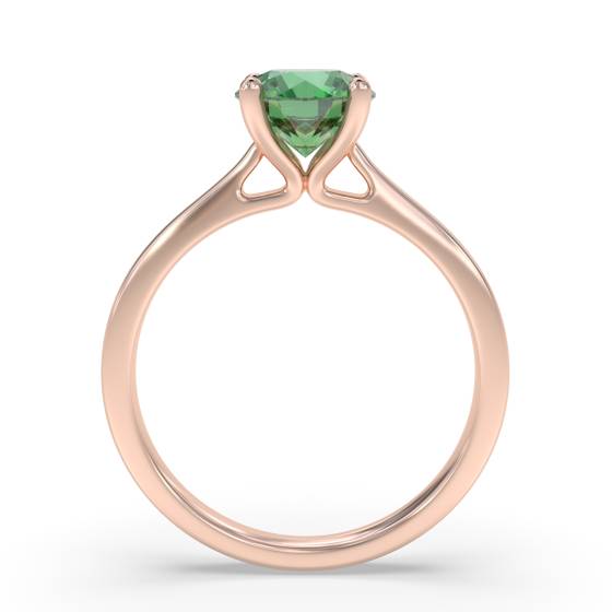 Classic Round Emerald Solitaire Ring