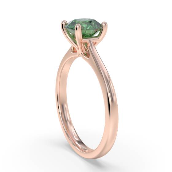 Classic Round Emerald Solitaire Ring