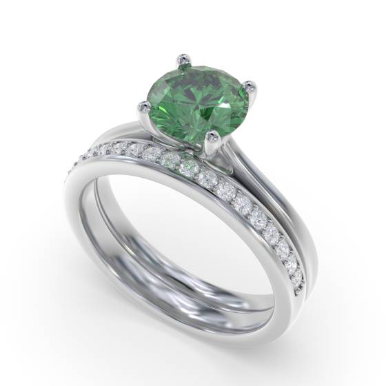 Classic Round Emerald Solitaire Ring