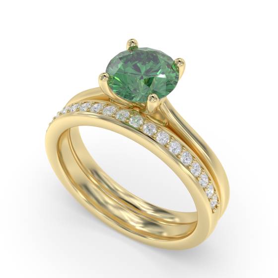 Classic Round Emerald Solitaire Ring