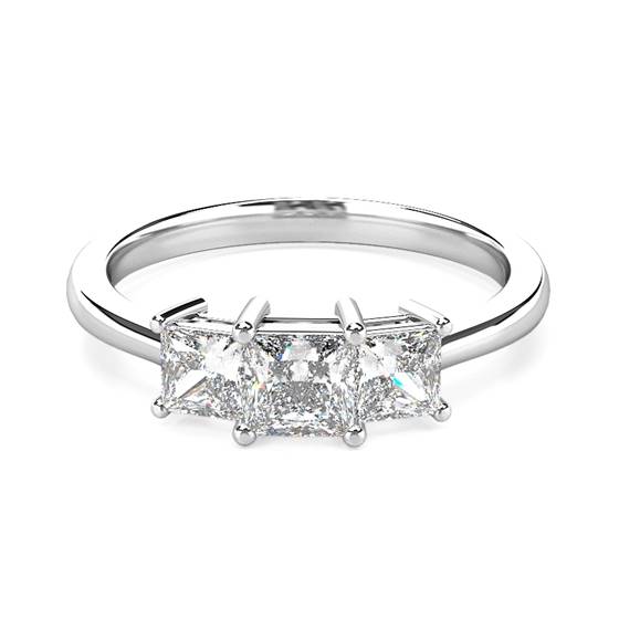 0.50ct SI2/G Natural Diamond Trilogy Ring