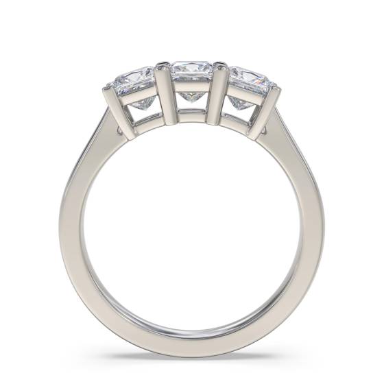 Simple Princess Diamond Trilogy Ring