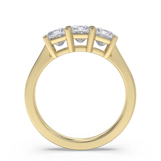 Simple Princess Diamond Trilogy Ring