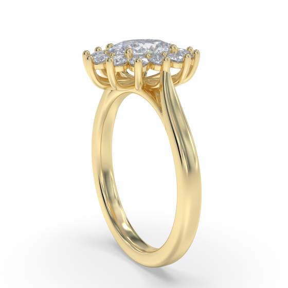 Oval Diamond Designer Engagement Ring