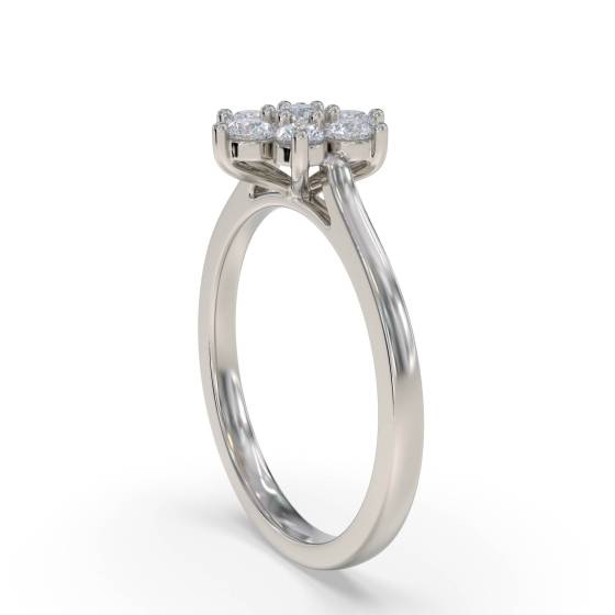 Round Diamond Cluster Ring