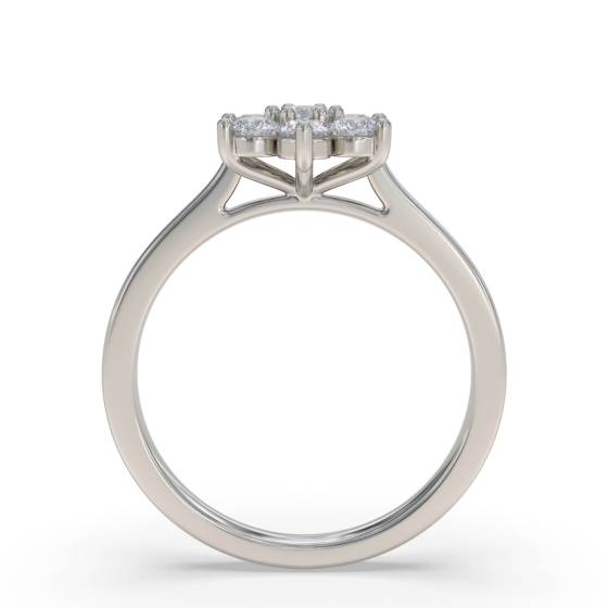 Round Diamond Cluster Ring