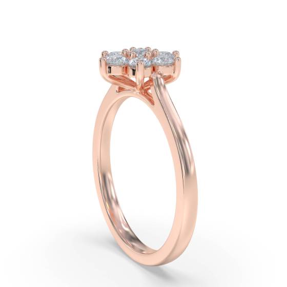 Round Diamond Cluster Ring