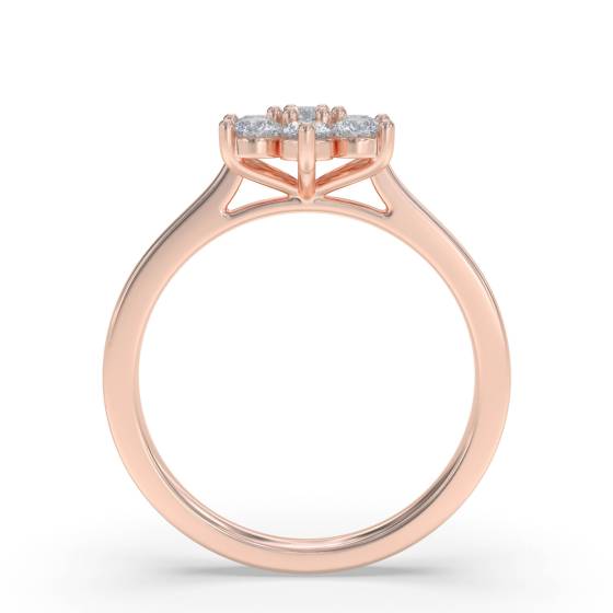 Round Diamond Cluster Ring