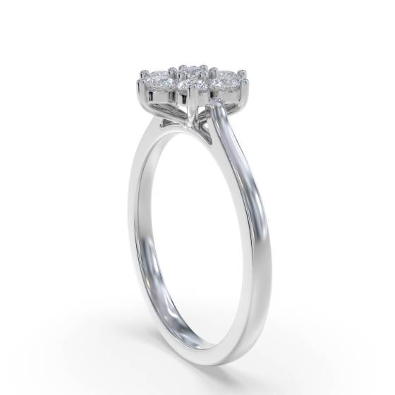 Round Diamond Cluster Ring