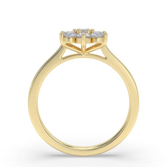 Round Diamond Cluster Ring