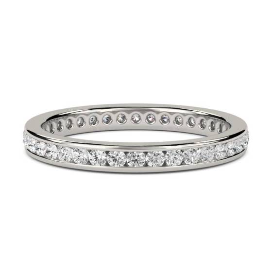 0.50ct VS/E-F Round Cut Natural Diamond Full Eternity Ring