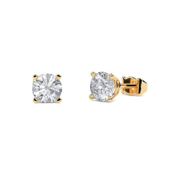 2.00ct VVS1/D Round Cut Labgrown Stud Earrings