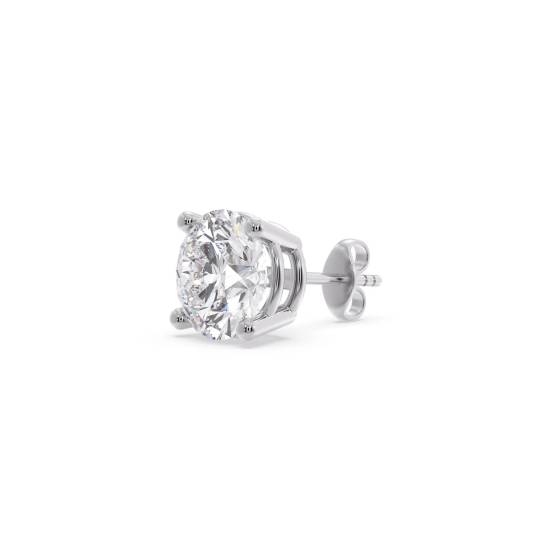 0.75ct I1/F Round Cut Natural Diamond Gents Stud Earring