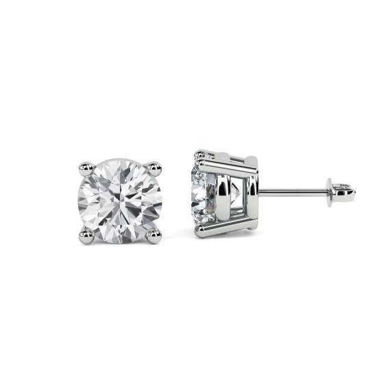 0.80ct SI/F-G Round cut Natural Diamond Stud Earrings