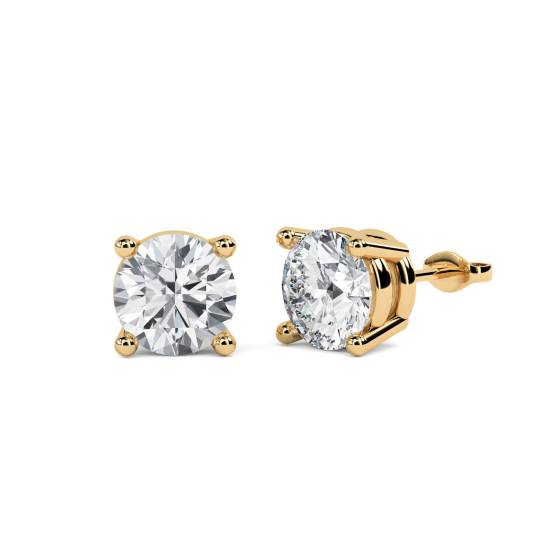 1.01ct SI/F-G Round cut Natural Diamond Stud Earrings