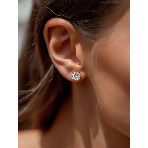 Classic Round Diamond Designer Earrings