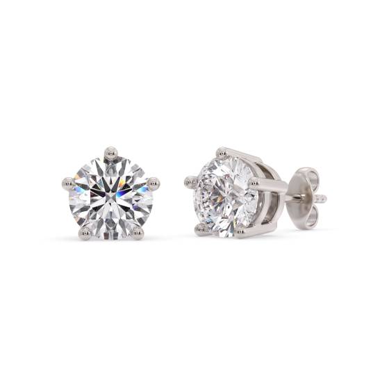 Comtemporary Round Diamond Designer Earrings