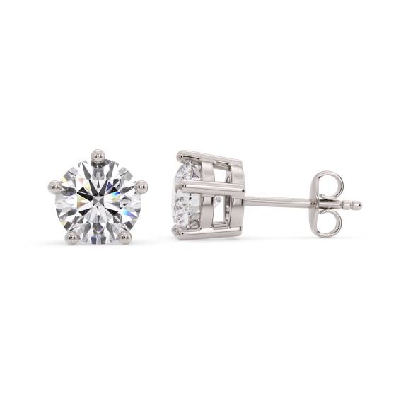 Comtemporary Round Diamond Designer Earrings