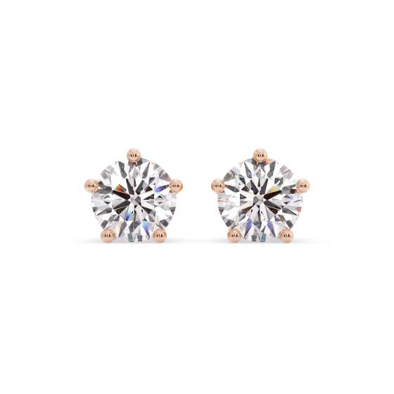 Comtemporary Round Diamond Designer Earrings
