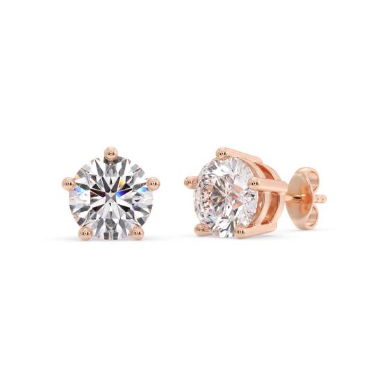 Comtemporary Round Diamond Designer Earrings