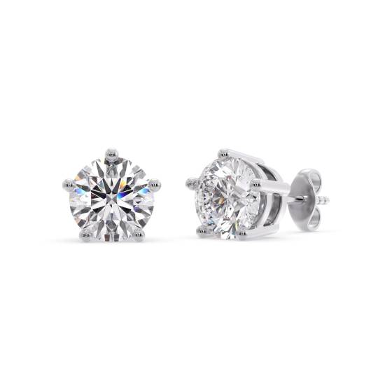 Comtemporary Round Diamond Designer Earrings