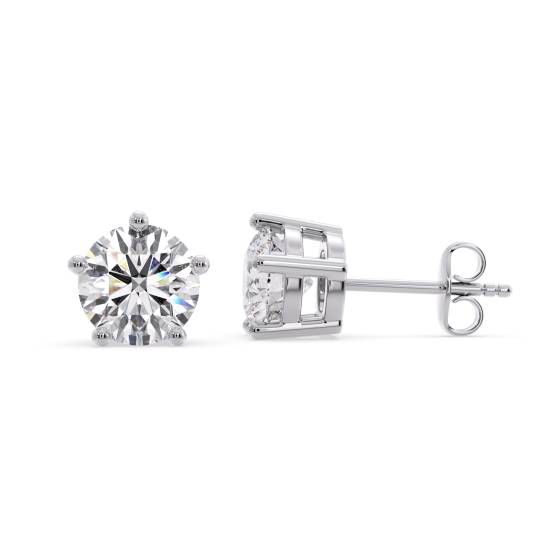 Comtemporary Round Diamond Designer Earrings