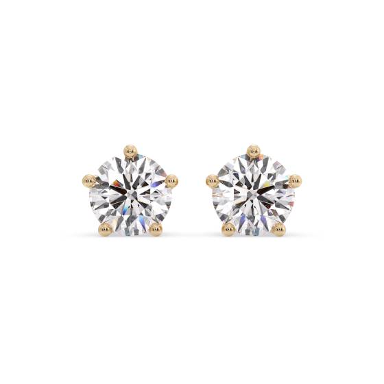 Comtemporary Round Diamond Designer Earrings