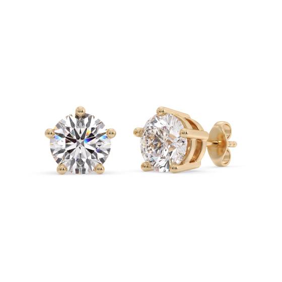 Comtemporary Round Diamond Designer Earrings