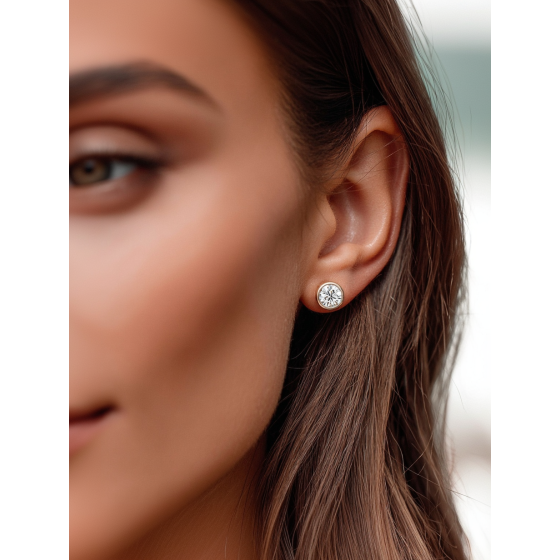 Modern Round Diamond Designer Earrings
