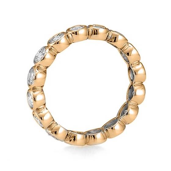 Modern Round Diamond Bezel Set Full Eternity Ring