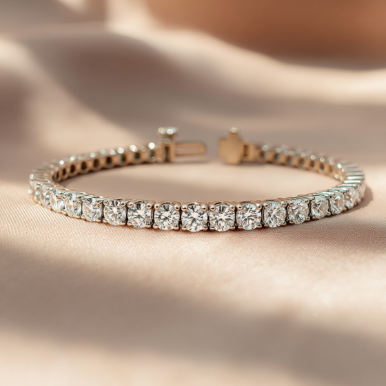 Unique Round Diamond Tennis Bracelet