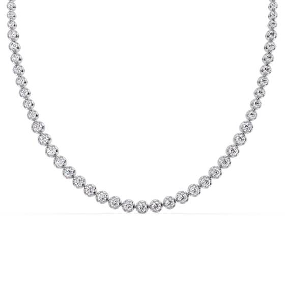 8.00ct Round Diamond Tennis Necklace