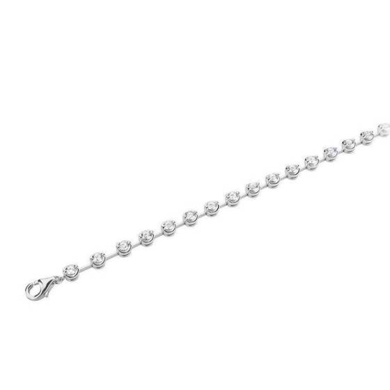 1.00ct VVS/E-F 7Inches Round Cut Natural Diamond Bracelet