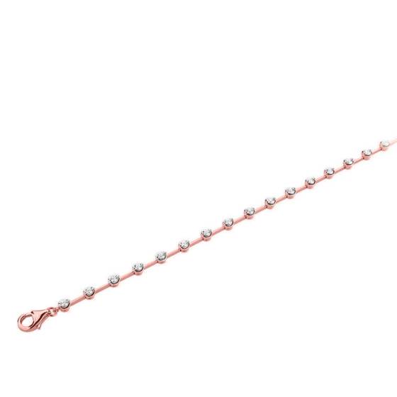 Round Cut Rubover Bracelet