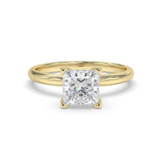 GIA Certified 0.82ct VVS2/F Princess Diamond Engagement Ring