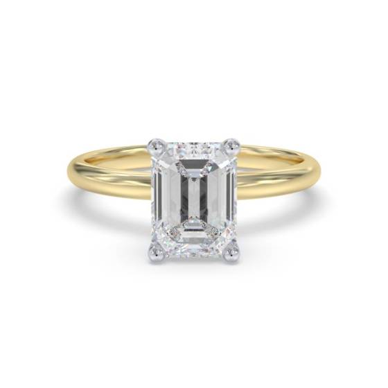 GIA Certified 0.51ct VVS2/D Emerald Diamond Engagement Ring