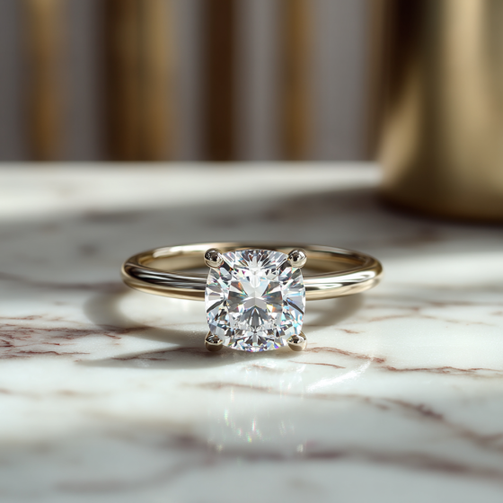 Cushion Diamond Engagement Ring
