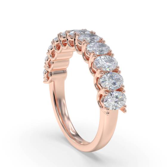 1.50ct Oval Diamond Four Claw Eternity Ring