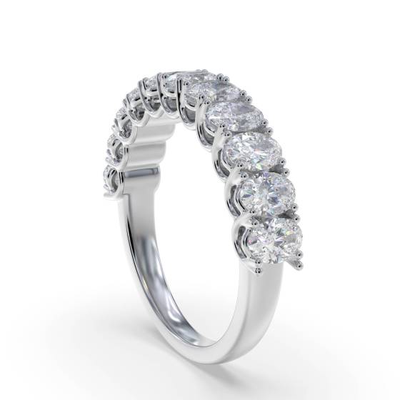 1.50ct Oval Diamond Four Claw Eternity Ring