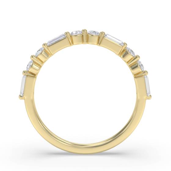 0.25ct Baguette and Round Diamond Alternating Eternity Ring