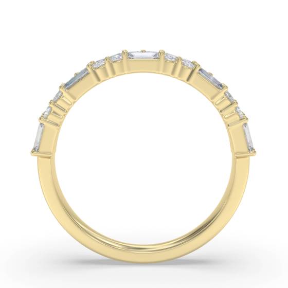 0.40ct Round and Baguette Diamond Cluster Et 2 Row All Horizontal