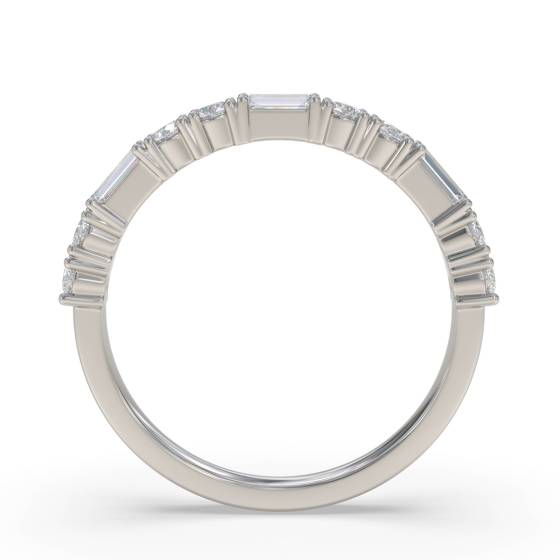 0.35ct Baguette and Round Diamond Alternating Eternity Ring