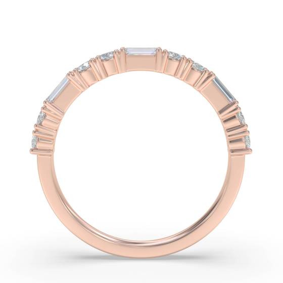 0.35ct Baguette and Round Diamond Alternating Eternity Ring