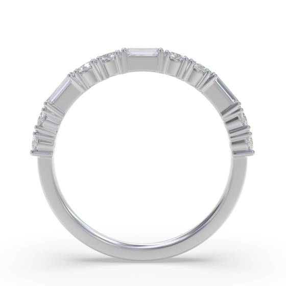 0.35ct Baguette and Round Diamond Alternating Eternity Ring