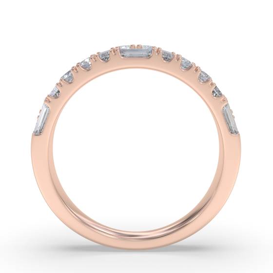 0.45ct Round and Baguette Diamond Cluster Et 2 Row