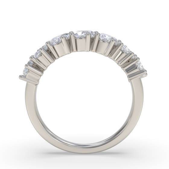 1.10Ct Oval Diamond Diagonal Set Eternity Ring