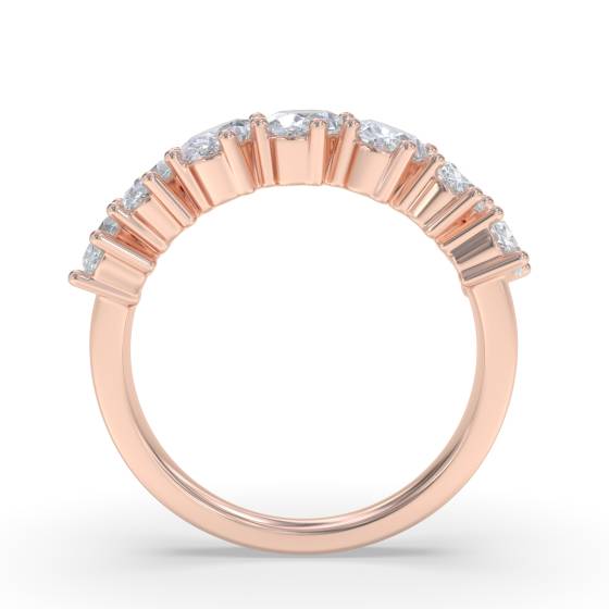 1.10Ct Oval Diamond Diagonal Set Eternity Ring