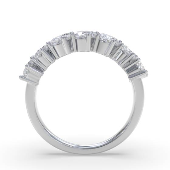 1.10Ct Oval Diamond Diagonal Set Eternity Ring